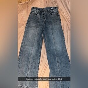 KanCan 5/26 Button Fly Front Seam Jeans
